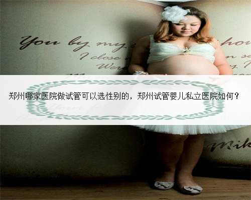 郑州哪家医院做试管可以选性别的，郑州试管婴儿私立医院如何？