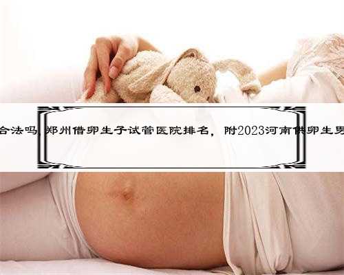 河南借卵生子合法吗,郑州借卵生子试管医院排名，附2023河南供卵生男孩医院推