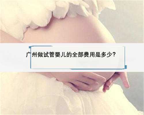 广州做试管婴儿的全部费用是多少？